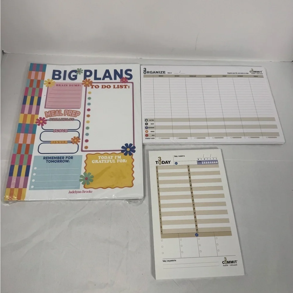 Jadelynn Brooke & Commit Set of 3 Organizational Notepads
